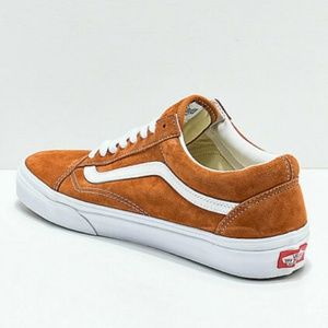 vans old skool brown pig suede skate shoes